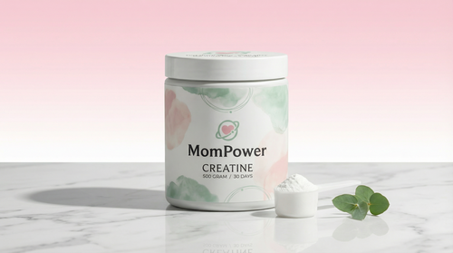 MomPower Creatine 500g bottle — brain fuel for exhausted moms
